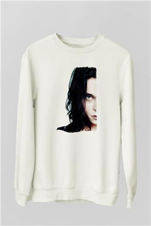 Ville Valo Baskılı Beyaz Unisex Sweatshirt