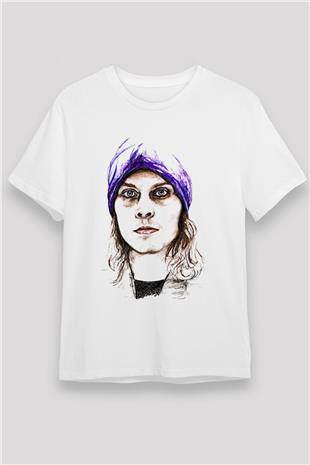 Ville Valo Baskılı Unisex Beyaz Tişört - Tshirt