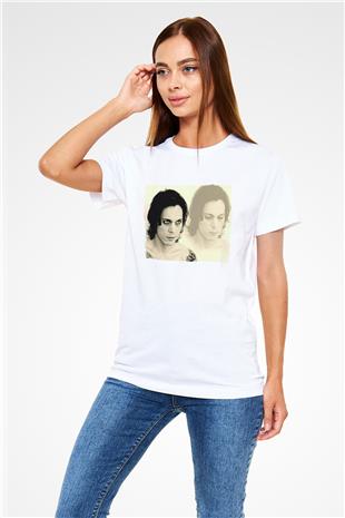 Ville Valo Baskılı Unisex Beyaz Tişört - Tshirt