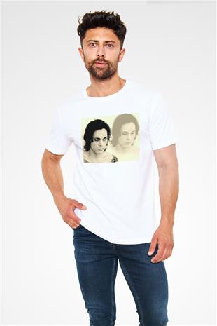 Ville Valo Baskılı Unisex Beyaz Tişört - Tshirt