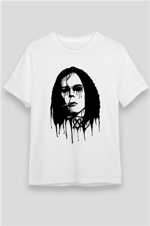 Ville Valo Baskılı Unisex Beyaz Tişört - Tshirt
