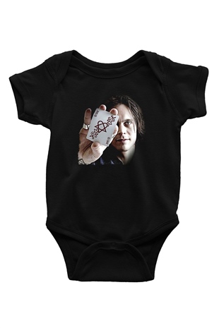 Ville Valo Baskılı Unisex Siyah Bebek Body - Zıbın