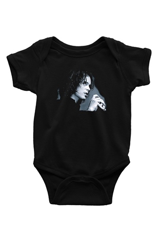 Ville Valo Baskılı Unisex Siyah Bebek Body - Zıbın