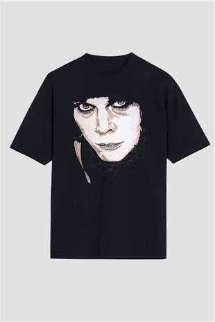 Ville Valo Baskılı Unisex Siyah Oversize Tişört - Tshirt