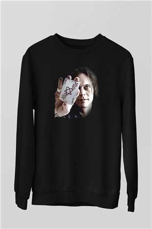 Ville Valo Baskılı Unisex Siyah Sweatshirt