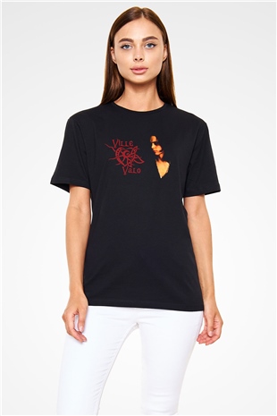 Ville Valo Baskılı Unisex Siyah Tişört - Tshirt