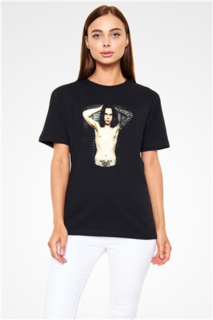 Ville Valo Baskılı Unisex Siyah Tişört - Tshirt