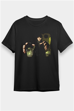 Ville Valo Baskılı Unisex Siyah Tişört - Tshirt