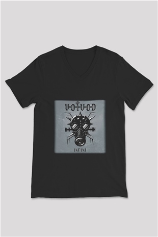 Voivod Siyah Unisex V Yaka Tişört T-Shirt