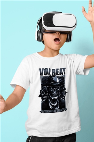 Volbeat Baskılı Beyaz Unisex Çocuk Tişört