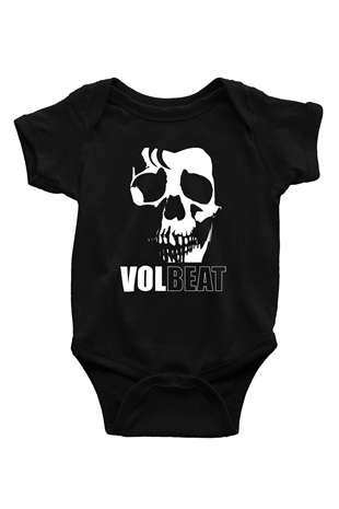 Volbeat Baskılı Siyah Bebek Body - Zıbın
