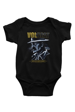 Volbeat Baskılı Siyah Bebek Body - Zıbın