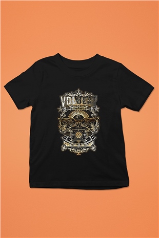 Volbeat Baskılı Siyah Unisex Çocuk Tişört