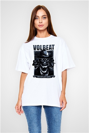Volbeat Beyaz Unisex Oversize Tişört T-Shirt