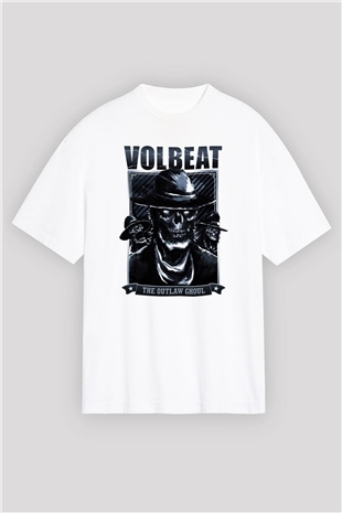 Volbeat Beyaz Unisex Oversize Tişört T-Shirt