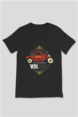 Volbeat Siyah Unisex V Yaka Tişört T-Shirt