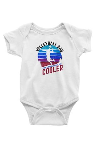Voleybol Baskılı Beyaz Bebek Body - Zıbın