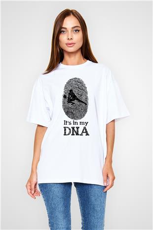 Voleybol Baskılı Unisex Beyaz Oversize Tişört - Tshirt