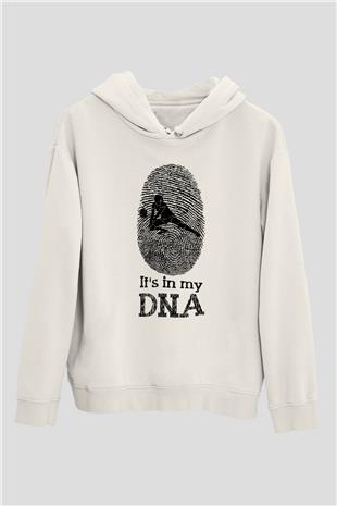 Voleybol Baskılı Unisex Ekru Hoodie