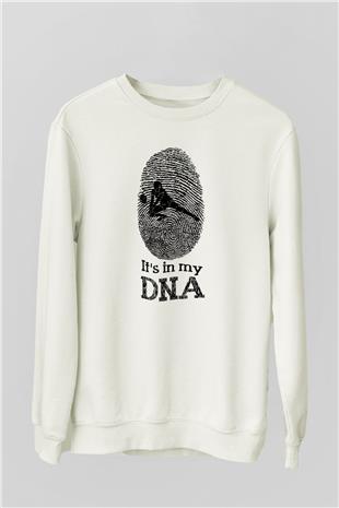 Voleybol Baskılı Unisex Ekru Sweatshirt