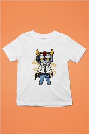 Voltron Pub-G Baskılı Unisex Beyaz Çocuk Tişört