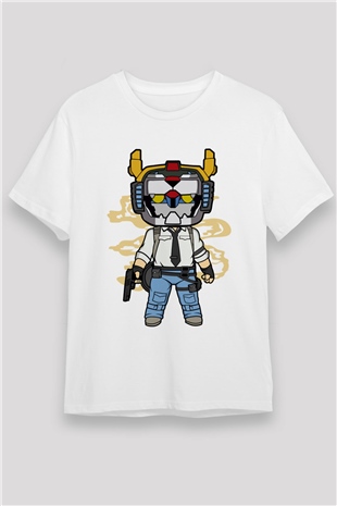 Voltron Pub-G Baskılı Unisex Beyaz Tişört