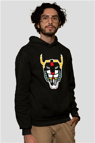 Voltron Siyah Unisex Kapüşonlu Sweatshirt