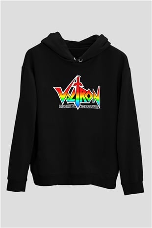 Voltron Siyah Unisex Kapüşonlu Sweatshirt