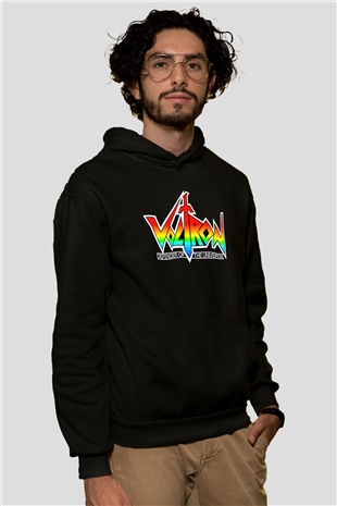 Voltron Siyah Unisex Kapüşonlu Sweatshirt