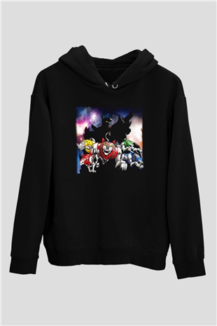 Voltron Siyah Unisex Kapüşonlu Sweatshirt