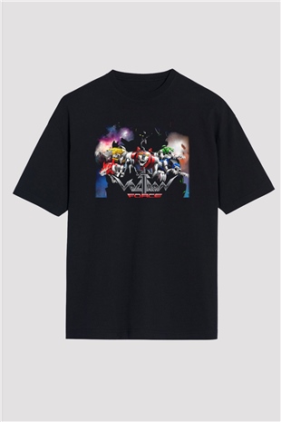 Voltron Siyah Unisex Oversize Tişört