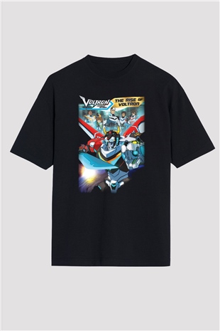 Voltron Siyah Unisex Oversize Tişört