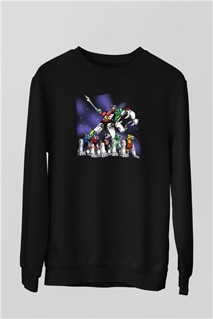 Voltron Siyah Unisex Sweatshirt
