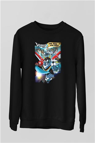 Voltron Siyah Unisex Sweatshirt
