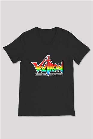 Voltron Siyah Unisex V Yaka Tişört