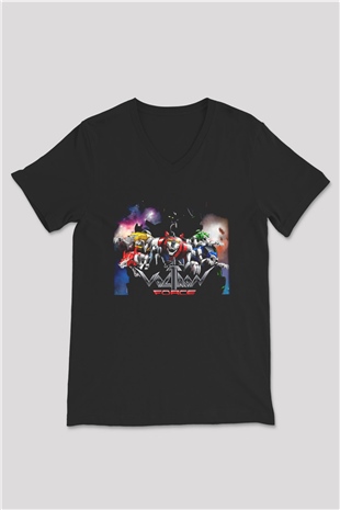 Voltron Siyah Unisex V Yaka Tişört