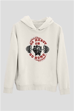 Vücut geliştirme Beyaz Unisex Hoodie