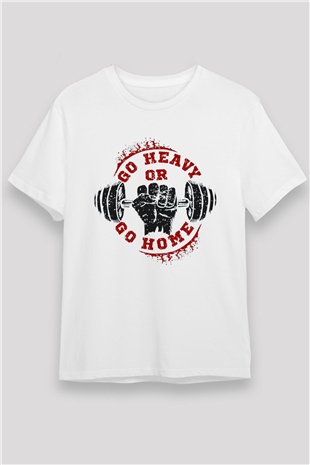 Vücut geliştirme Beyaz Unisex Tişört T-Shirt - TişörtFabrikası