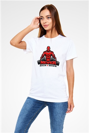 Vücut geliştirme Beyaz Unisex Tişört T-Shirt - TişörtFabrikası