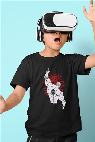 Vücut geliştirme Siyah Unisex Çocuk Tişört