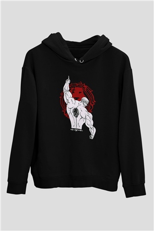 Vücut geliştirme Siyah Unisex Kapüşonlu Sweatshirt
