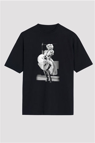 Vücut geliştirme Siyah Unisex Oversize Tişört T-Shirt