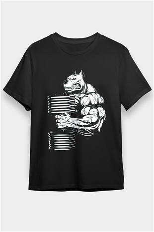 Vücut geliştirme Siyah Unisex Tişört T-Shirt - TişörtFabrikası