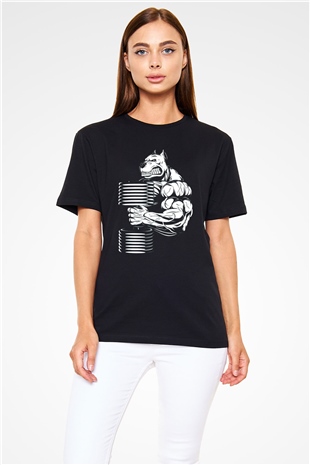 Vücut geliştirme Siyah Unisex Tişört T-Shirt - TişörtFabrikası