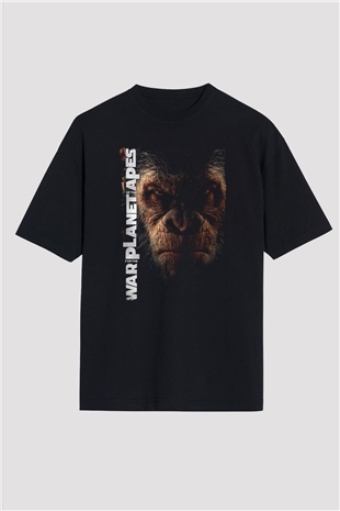 War for the Planet of the Apes Maymunlar Cehennemi Siyah Oversize Tişört Oversize T-shirt