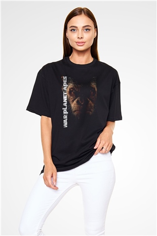 War for the Planet of the Apes Maymunlar Cehennemi Siyah Oversize Tişört Oversize T-shirt