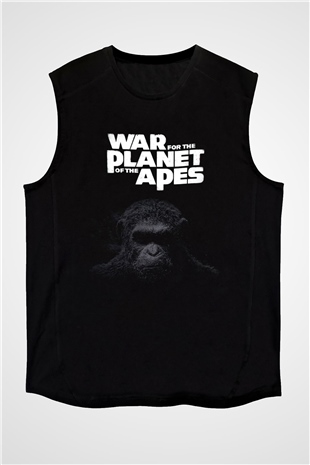 War for the Planet of the Apes Maymunlar Cehennemi Siyah Unisex Kolsuz Tişört