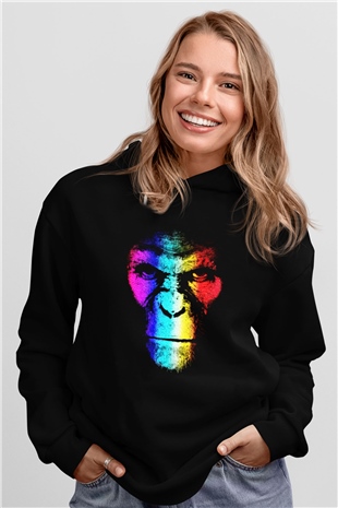 War for the Planet of the Apes Maymunlar Cehennemi Siyah Unisex Hoodie
