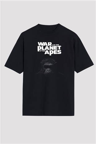War for the Planet of the Apes Maymunlar Cehennemi Siyah Oversize Tişört Oversize T-shirt