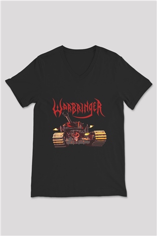 Warbringer Siyah Unisex V Yaka Tişört T-Shirt